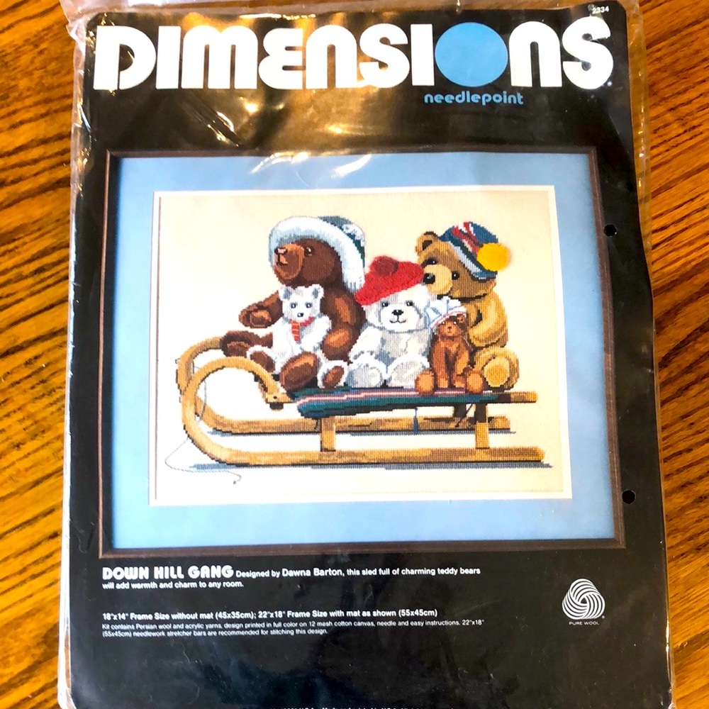 DIMENSIONS NEEDLEPOINT “DOWN HILL GANG” KIT